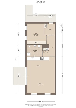 Floorplan - Vogelsangstraat 26, 4141 DJ Leerdam